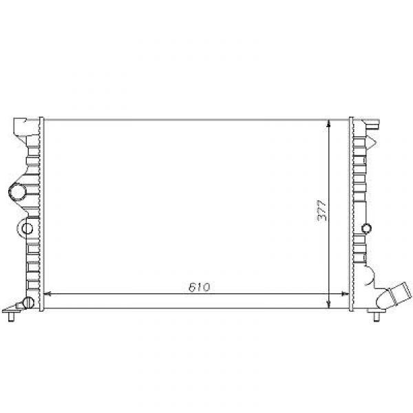 Radiator CITROEN XANTIA 93->> 610x377 1.9 D-AC