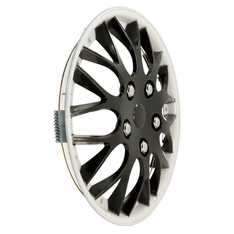 4-Delige Wieldoppenset Missouri 14-inch zwart/witte rand