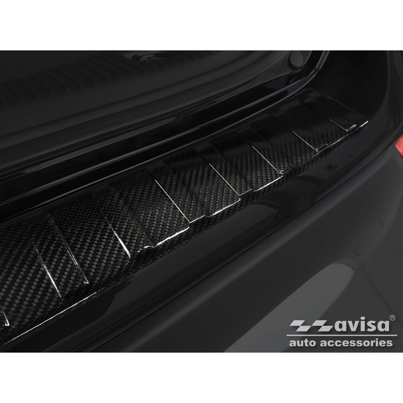Echt 3D Carbon Achterbumperprotector  Opel Mokka X Facelift 2016-2020 'Ribs'