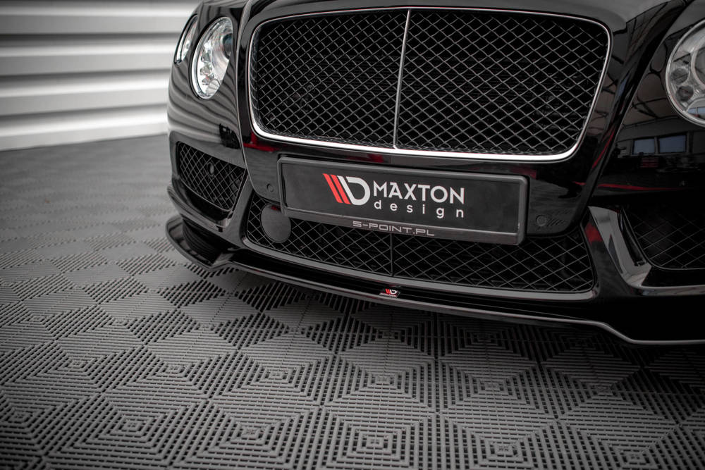 Voorspoiler V.1 Bentley Continental GT V8 S MK2 Maxton Glans Zwart