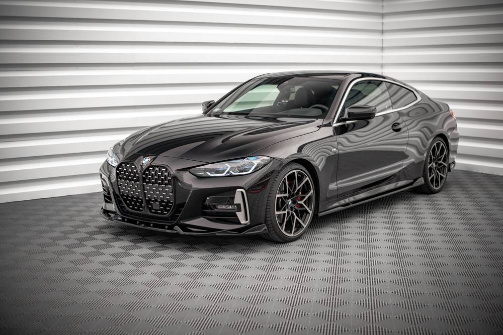 Voorspoiler V.2 BMW 4-Serie G22 M-Pakket Maxton Glans Zwart