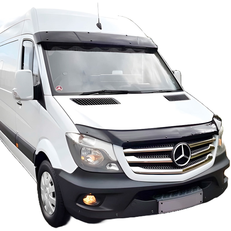 Motorkapbeschermer (steenslagcover)  Mercedes Sprinter W906 Facelift 2014-2018 - Glanzend zwart