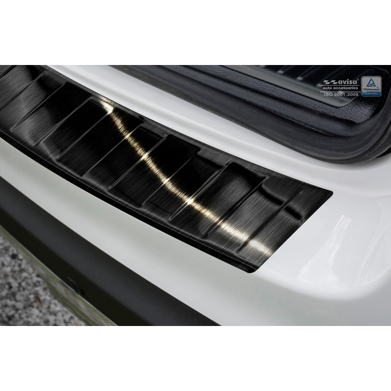 Zwart RVS Achterbumperprotector Mercedes GLC 5-deurs 2015- 'RIbs