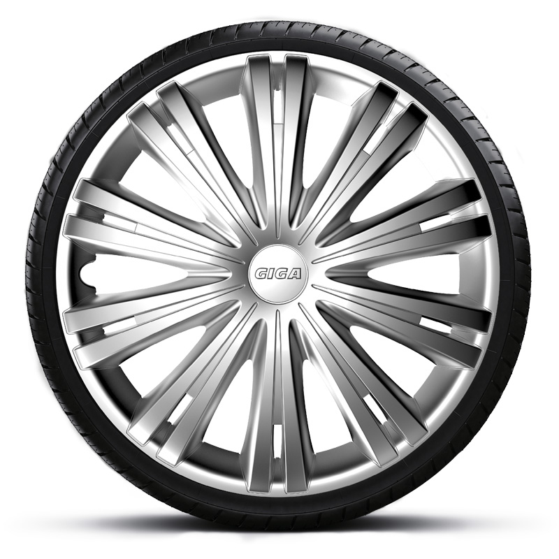 4-Delige Wieldoppenset Giga 13-inch zilver