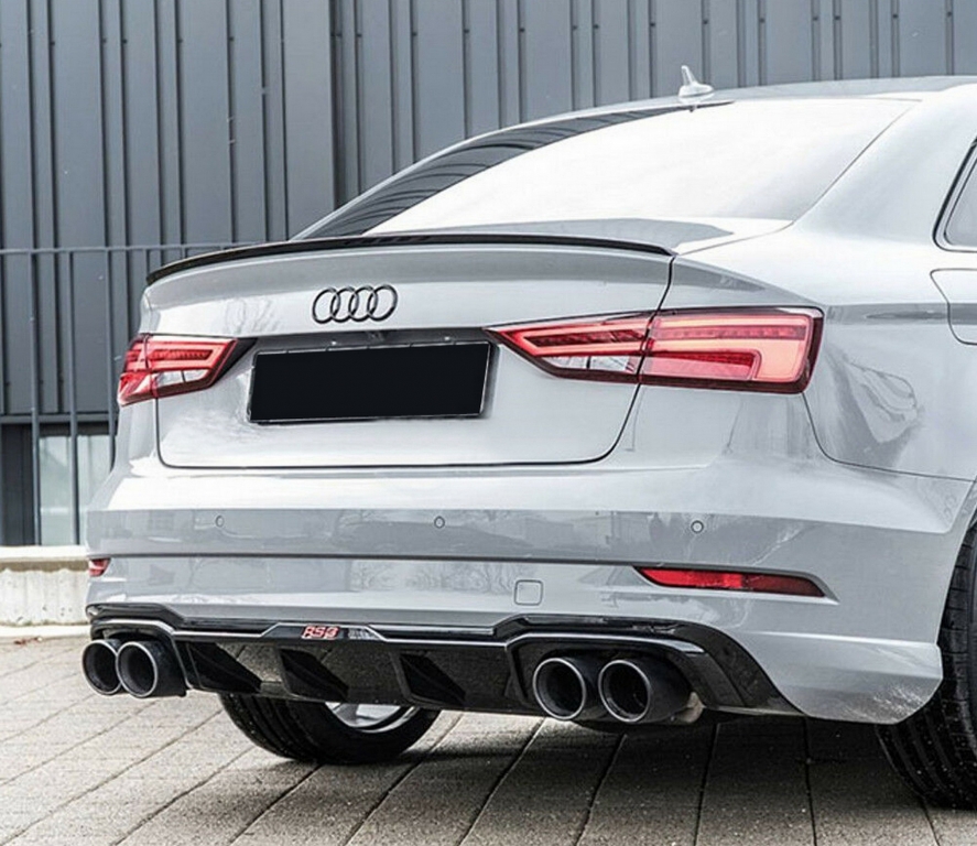 Spoiler Audi A3 8V Limousine Glans Zwart