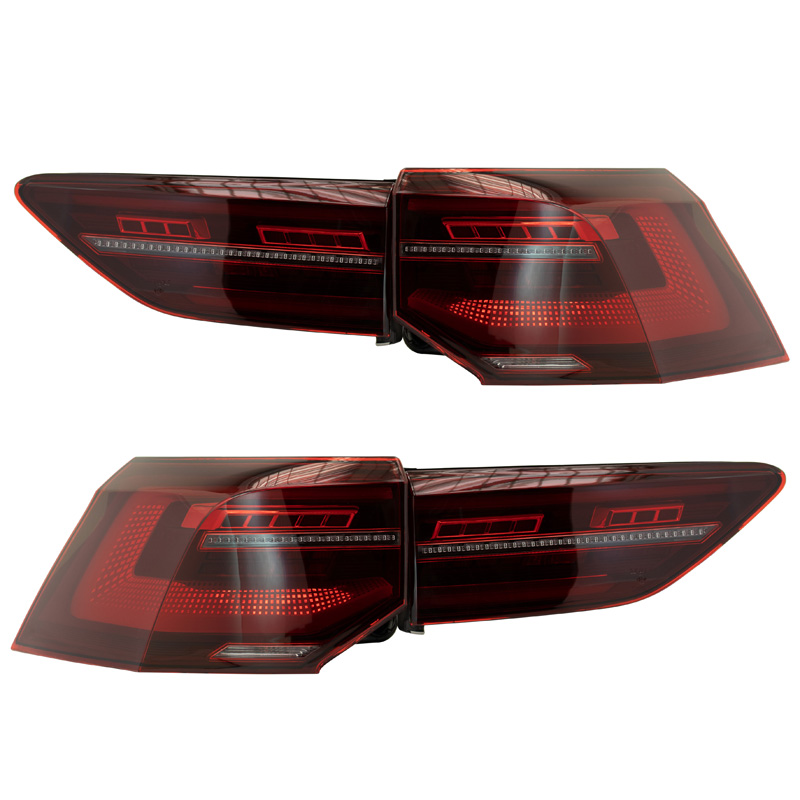 Set LED Achterlichten  Volkswagen Golf VIII 2020- excl. Variant - Rood/Rookgrijs - incl. Dynamic Running Light