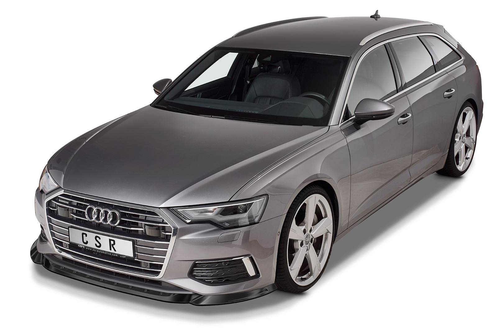 Voorspoiler Audi A6 C8 CSR Glans Zwart