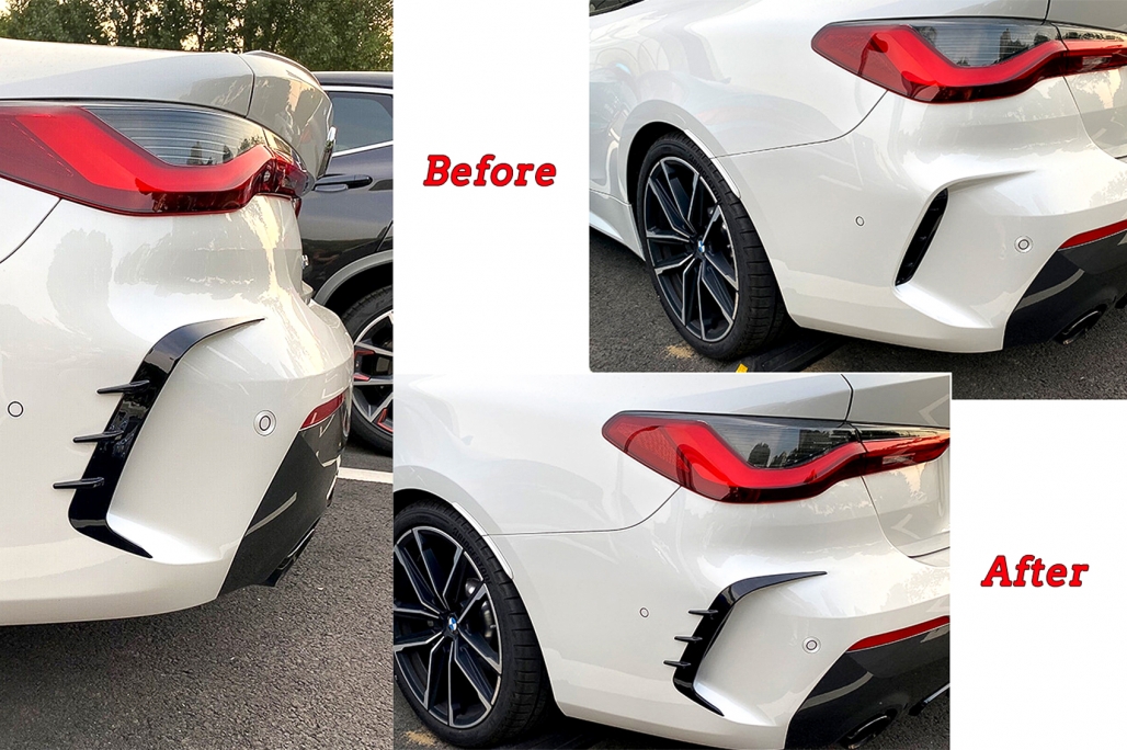 Canards BMW 4 Series M Pakket G22 Coupe Glans Zwart