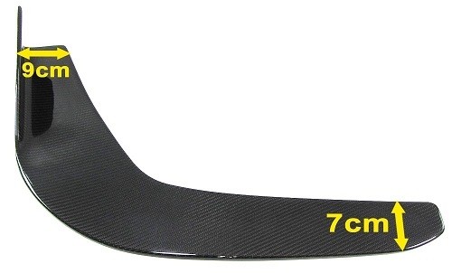 Voorspoiler lip universeel carbon
