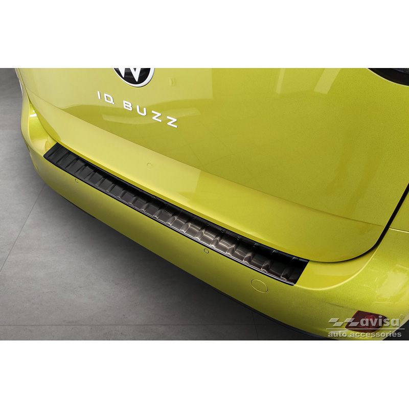 Zwart RVS Achterbumperprotector  Volkswagen ID.Buzz + Cargo 2022- 'Ribs'