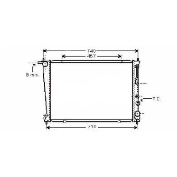 Radiator H1.STAREX 97->> 650x445 2.5 TD