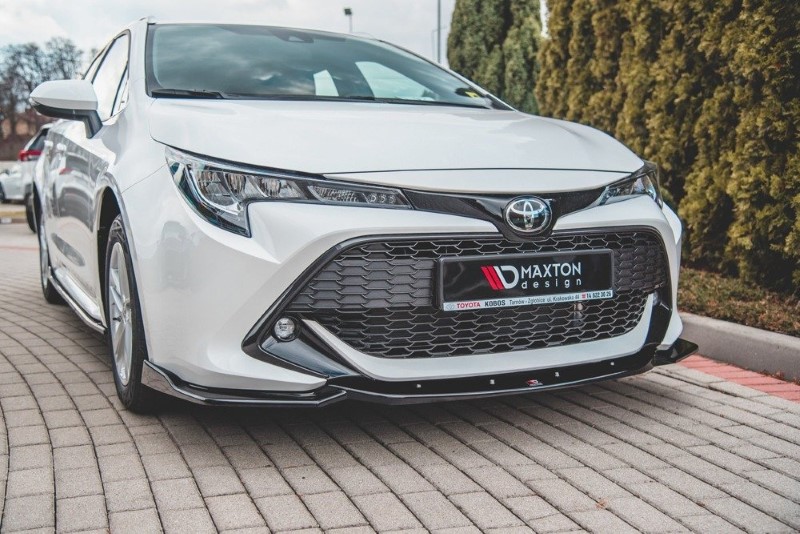 Voorspoiler Toyota Corolla XII Touring Sports/ Hatchback Glans Zwart V.2