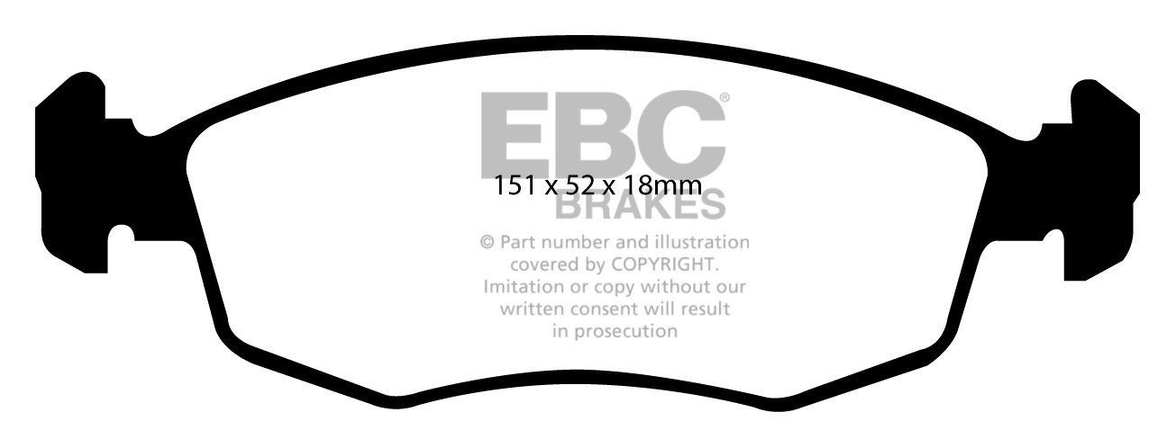EBC Brakes FIAT BEDRIJFSWAGEN Doblo 1.9 D 2000-2002 Remblokken v
