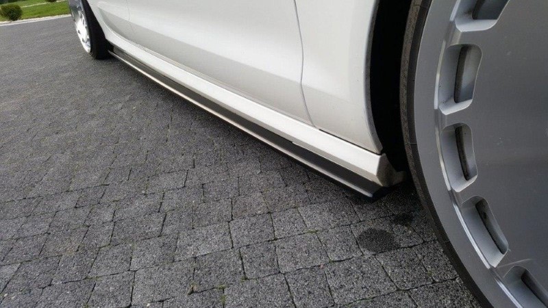 Zijskirts Difusers Audi S6 / A6 S-line C7 Glanzend Zwart