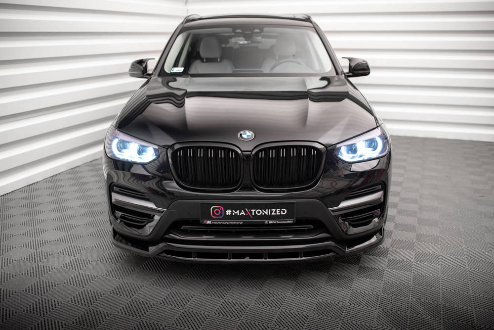 Voorspoiler BMW X3 G01 2017 - 2021 Maxton Glans Zwart
