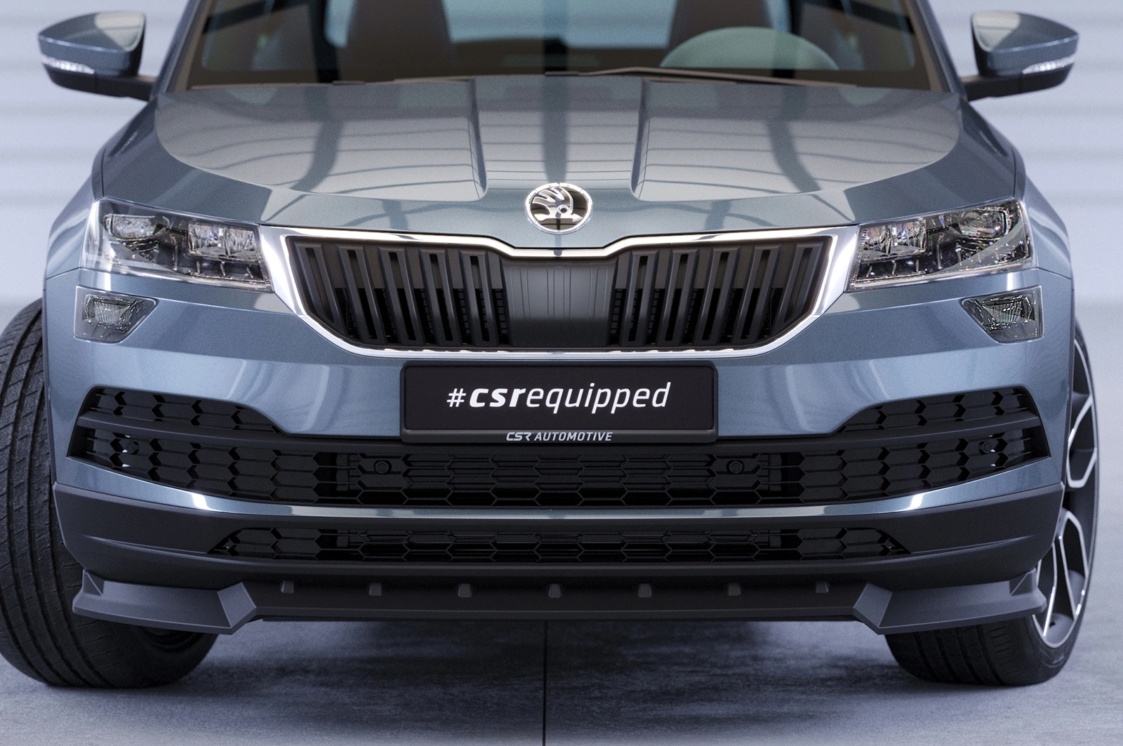 Voorspoiler Skoda Karoq 2017–heden – CSR Automotive – Glans Zwart