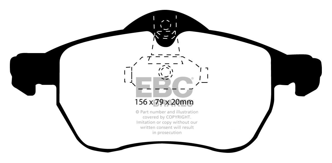 EBC Brakes OPEL Zafira A 1.9 TD -120 2004-2005 Remblokken voorzi