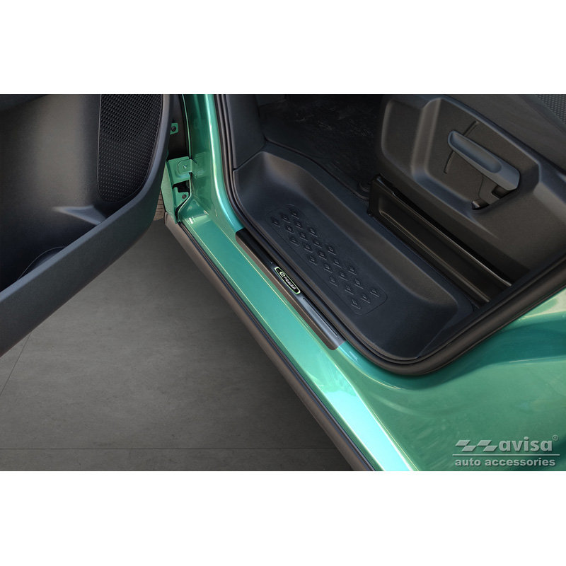 Zwart RVS Instaplijsten  Volkswagen ID.Buzz 2022- 'E-Power' - 2-delig