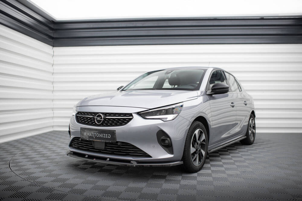 Voorspoiler V.1 Opel Corsa F Maxton Glans Zwart
