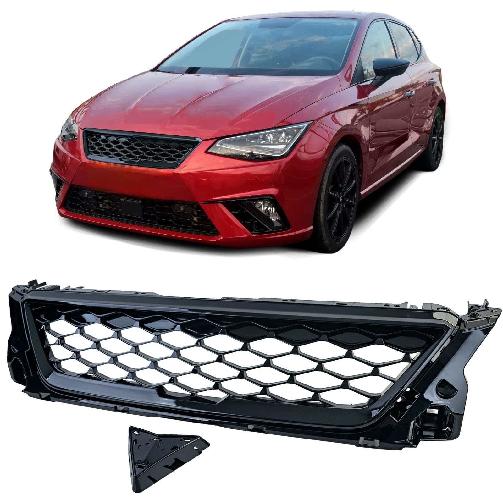 Grill Seat Seat Ibiza 6F / KJ 2017- Glanzend zwart