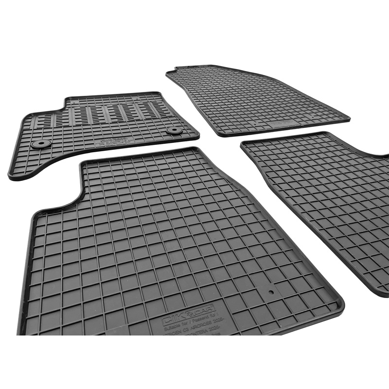 CIKCAR Rubber matten  Opel Frontera / Citroën C3 Aircross 2024- (MHEV) (4-delig + montagesysteem)