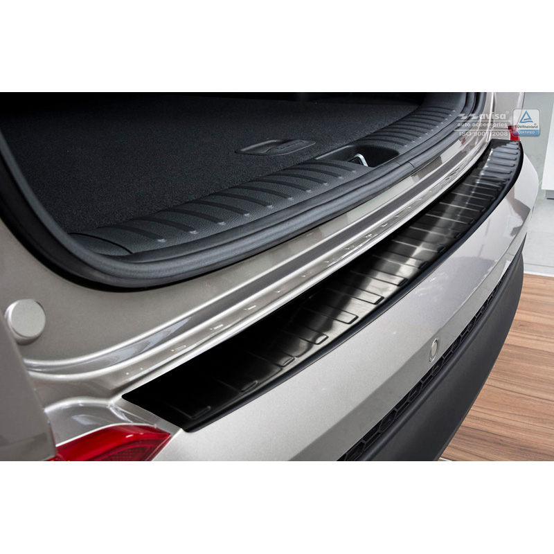 Zwart RVS Achterbumperprotector  Hyundai Tucson 2015-2018 'Ribs'