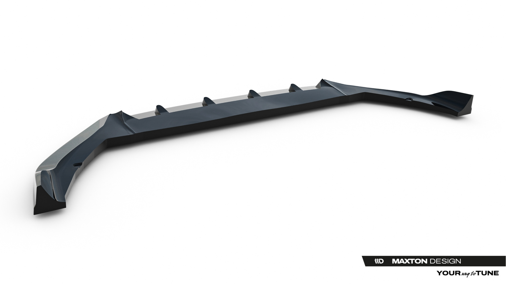 Voorspoiler V.1 Volvo XC90 R-Design 2014-2019 Maxton Glans Zwart