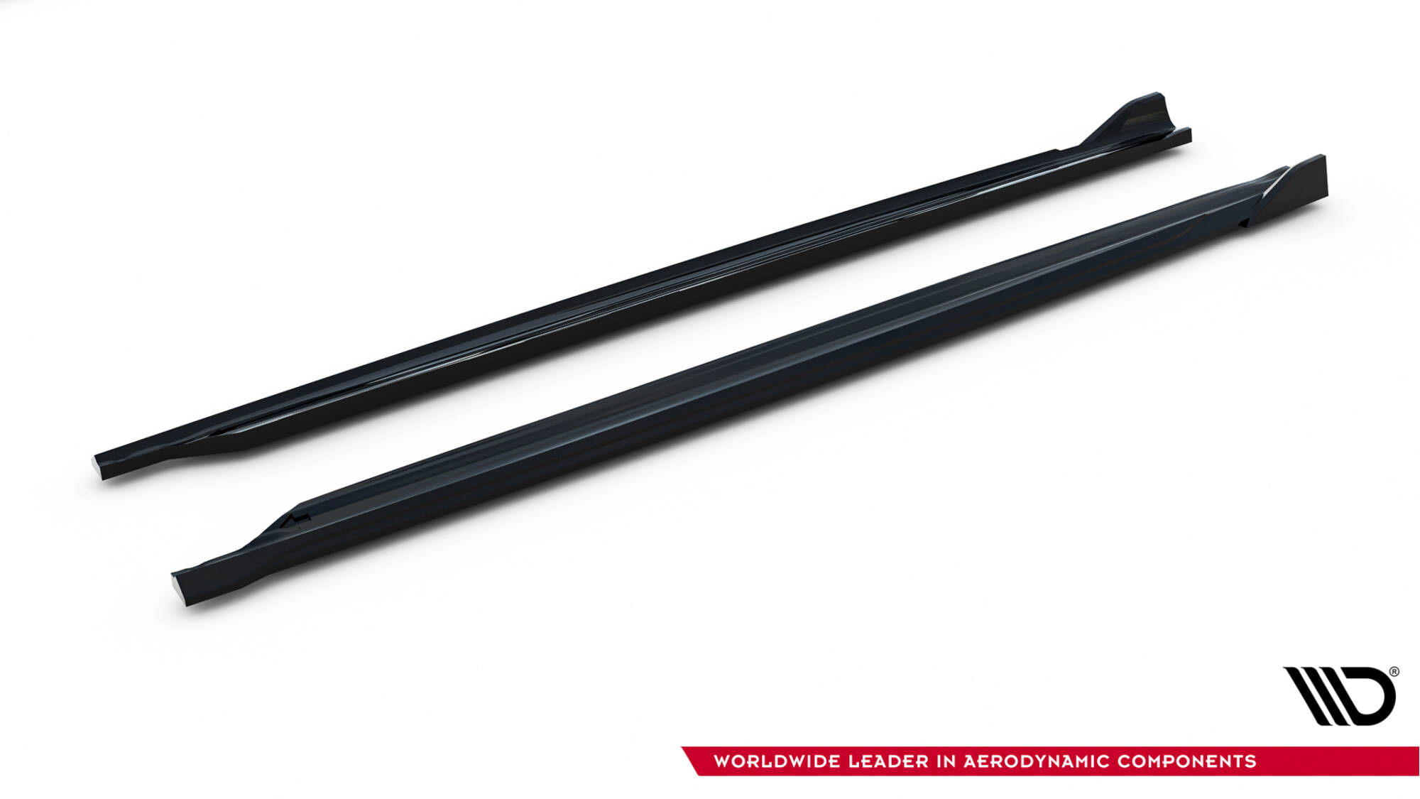 Zijskirts V.2 Skoda Octavia RS Liftback / Combi MK4 Facelift Maxton Glanzend zwart