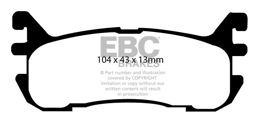 EBC Brakes MAZDA Lantis 2.0 93-97 Remblokken achterzijde