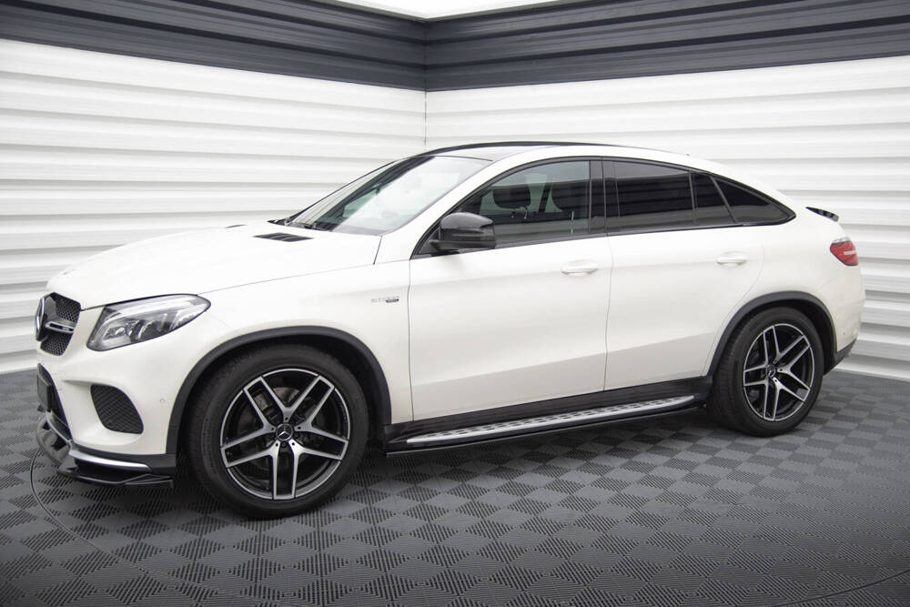 Zijskirts Mercedes GLE Coupe AMG Pakket C292 Maxton Glans Zwart