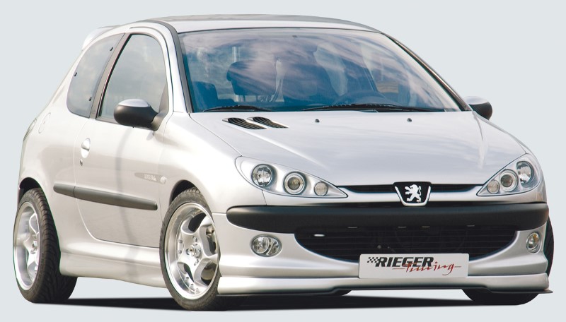 Spoilerlip Peugeot 206 Grote voorbumper Rieger