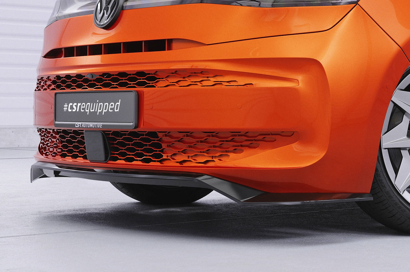 Voorspoiler VW T7 glans zwart
