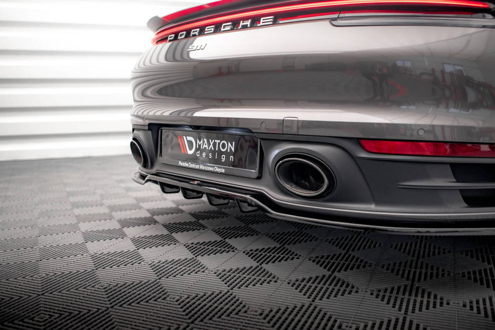 Diffuser Porsche 911 992 Carrera & Carrera S Maxton Glans Zwart