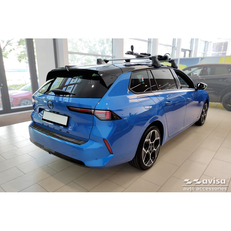 Zwart RVS Achterbumperprotector  Opel Astra L Sportstourer 2022- 'Ribs'