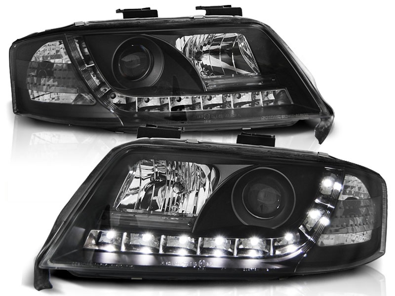 Headlights Audi A6 4B 97-01 Devil Eyes Dlite LED Black