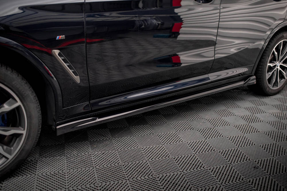 Zijskirts BMW X4 M-Pack G02 Maxton Glans Zwart