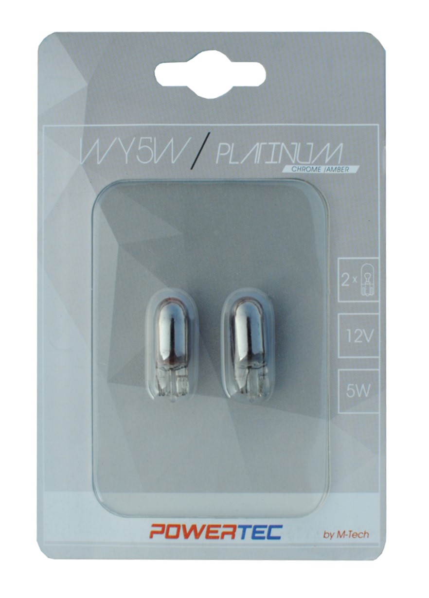 Powertec T10 halogeen Chroom/amber 12V 5W