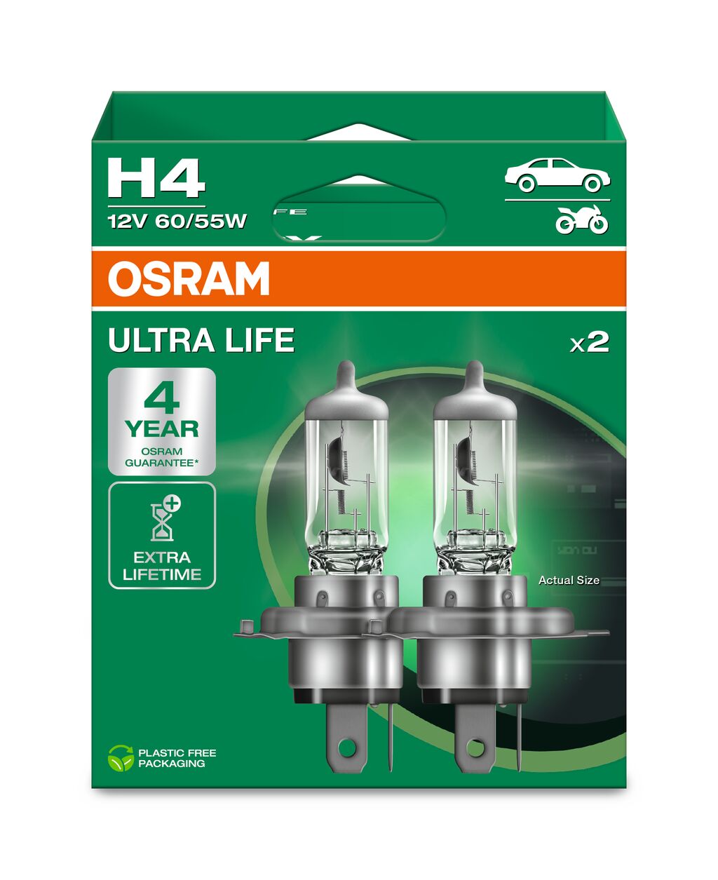 Osram Ultra Life Gloeilamp H4 60/55w 64193ULT-HCB