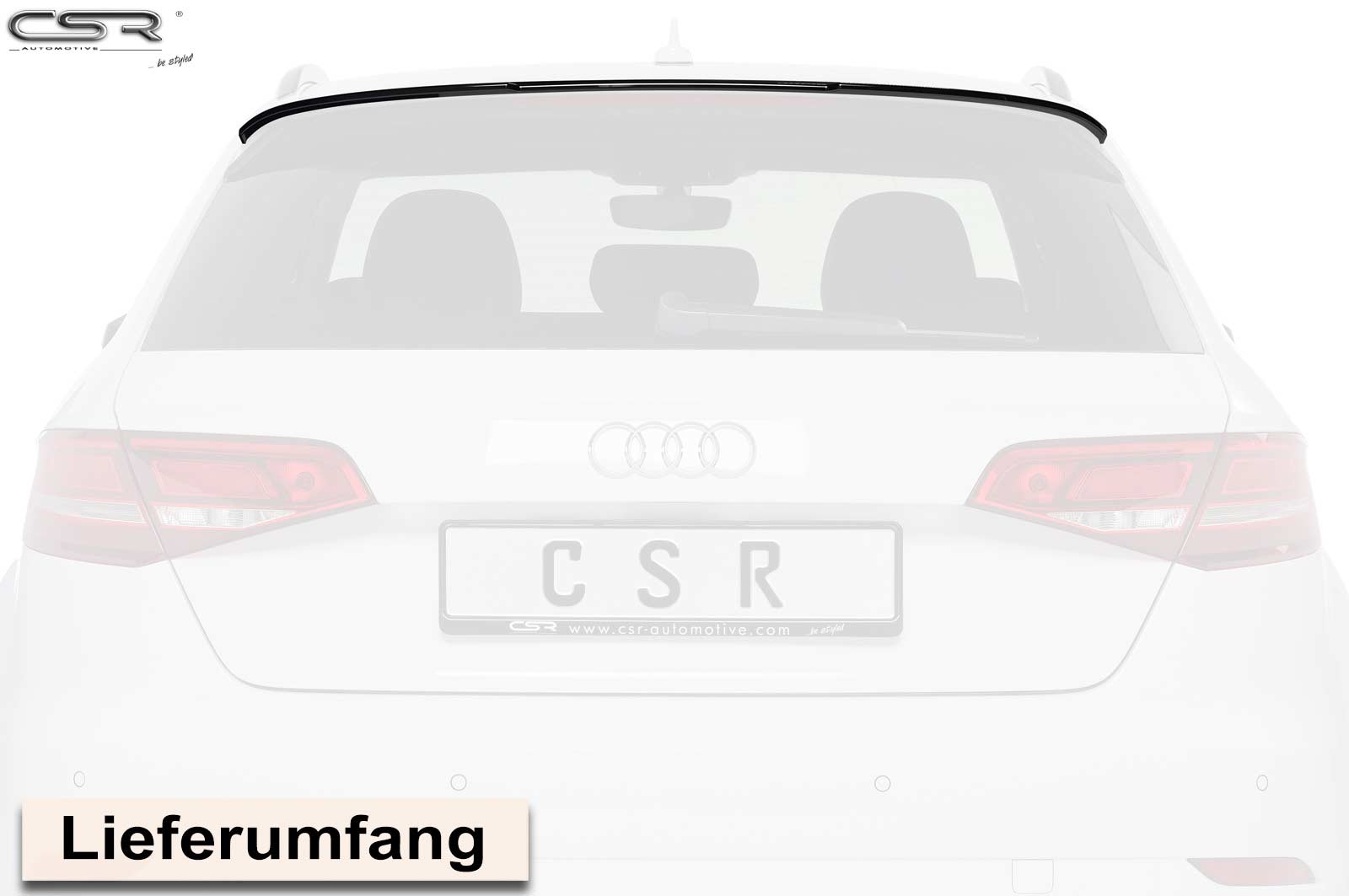 Achterspoiler Audi A3 8V Sportback Glans Zwart – CSR Automotive – 2012–2020