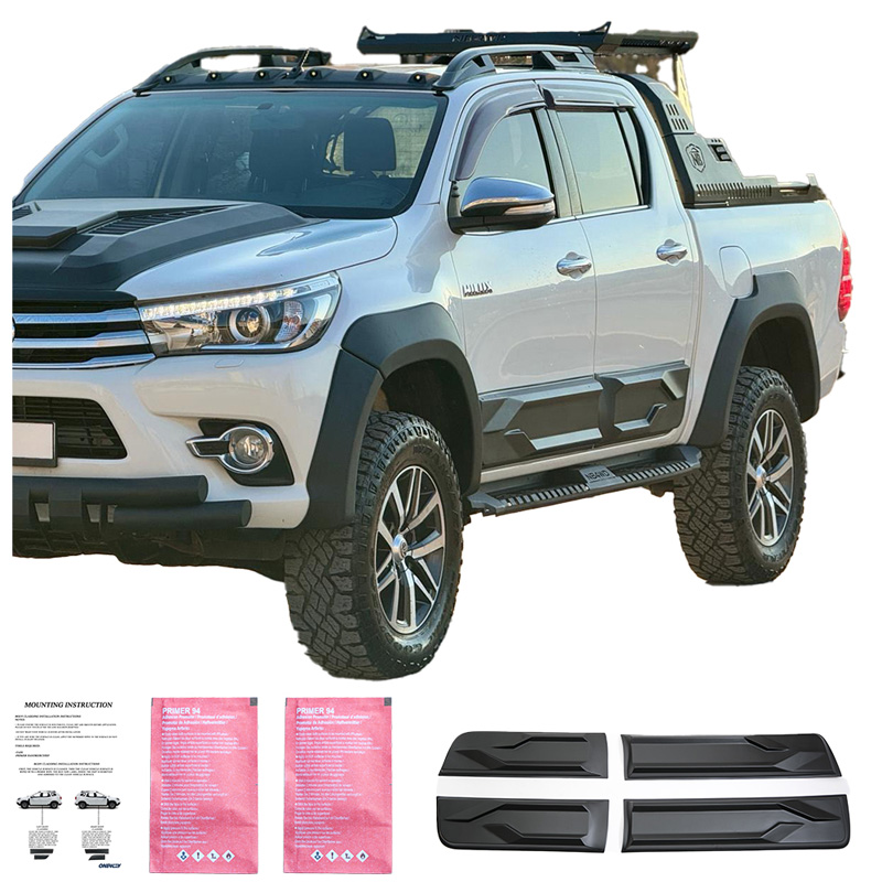 Deurpanelen  Toyota Hilux 8e Gen. 2015- - Matzwart