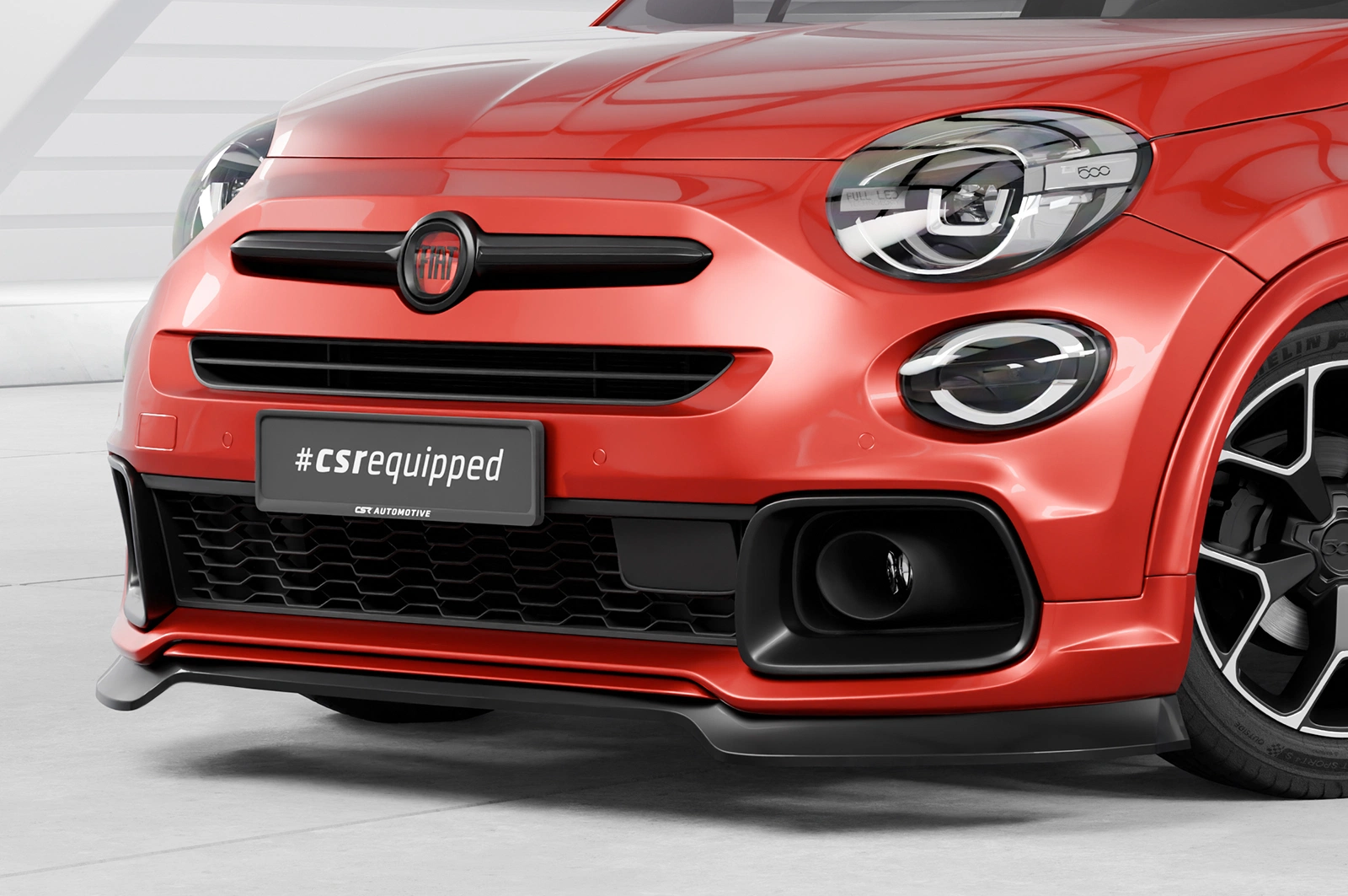 Voorspoiler Fiat 500X Sport glans zwart