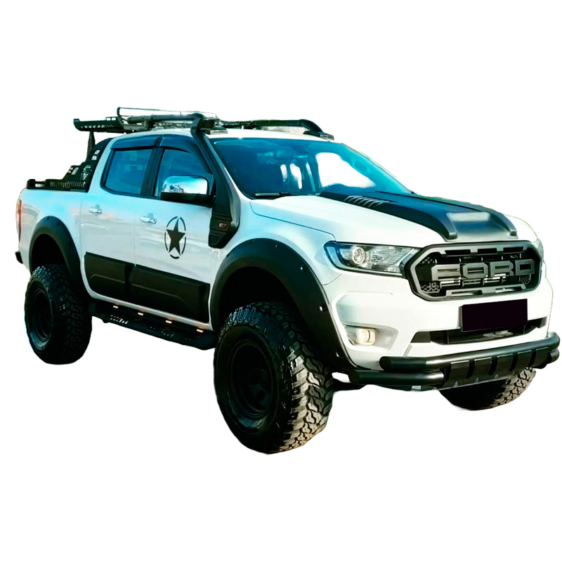 Motorkapluchtinlaat (Scoop)  Ford Ranger T7/T8 2015-2022 - Matzwart
