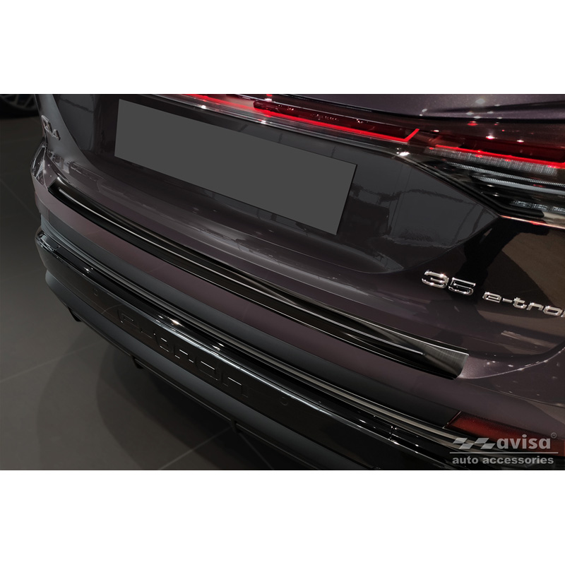 Zwart RVS Achterbumperprotector  Audi Q4 E-Tron 2021-