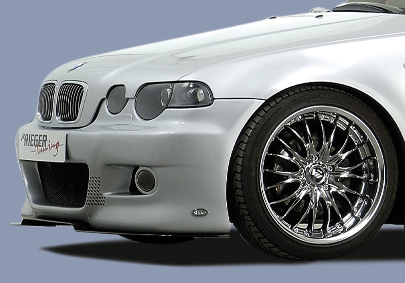 Voorspoiler voor Voorbumper BMW E46 Compact M3-Look Rieger met e