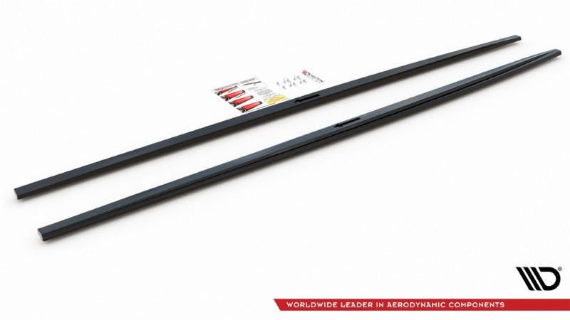 Zijskirts Audi A7 C8 S-Line Maxton Glanzend Zwart