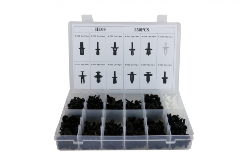 Auto Clips Plastic fasteners Kit 350 pcs