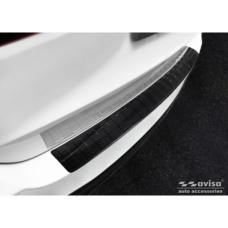 Echt 3D Carbon Achterbumperprotector  Mercedes GLS (X167) 2019-2023 & FL 2023- 'Ribs'