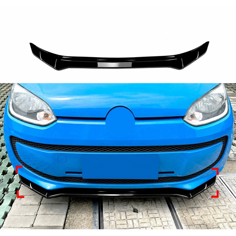 Voorspoilerlip  Volkswagen Up! 2011- excl. GTi (Glanzend Zwart ABS)