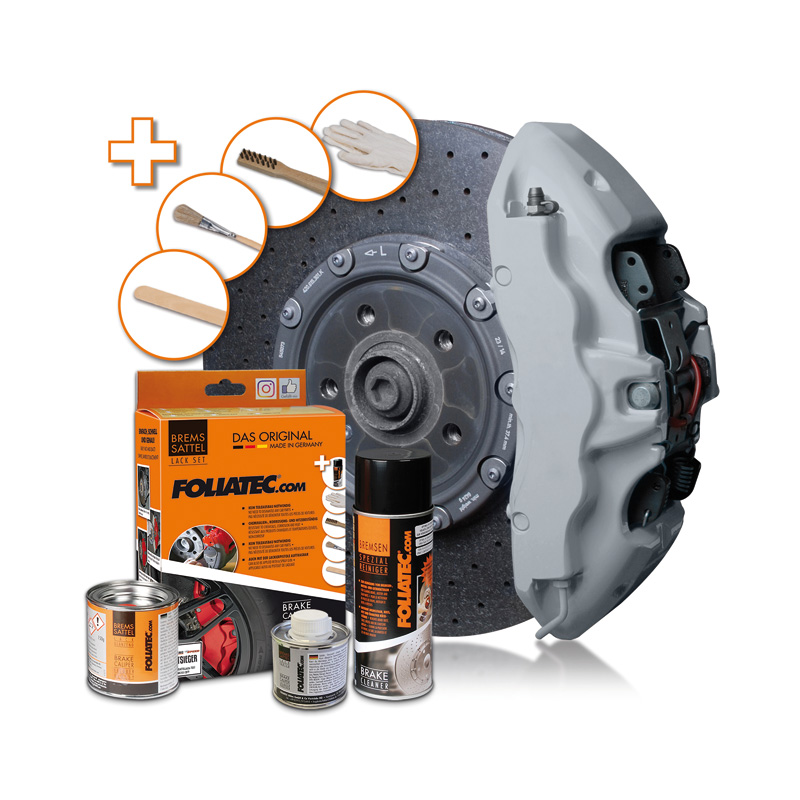 Foliatec Remklauwlakset - circuit grijs glanzend - 3 Componenten