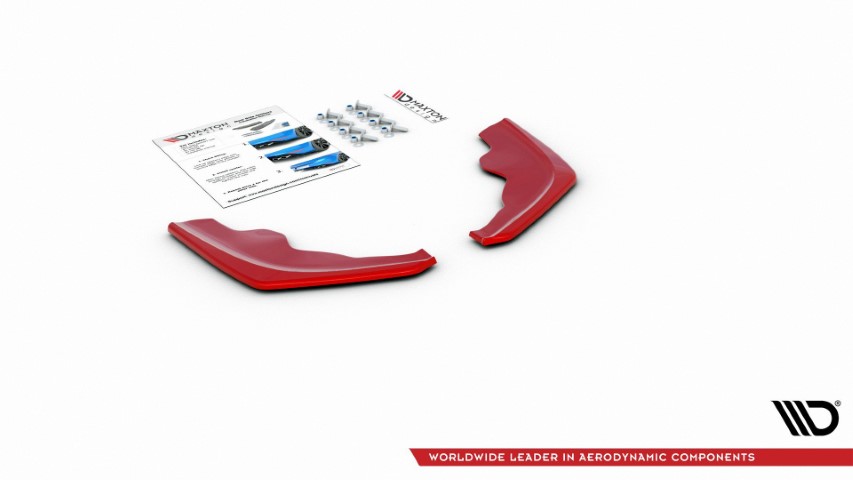 Achter Diffusors zijkanten BMW 1 Serie F40 M-Pack/ M135i Glans Rood V2